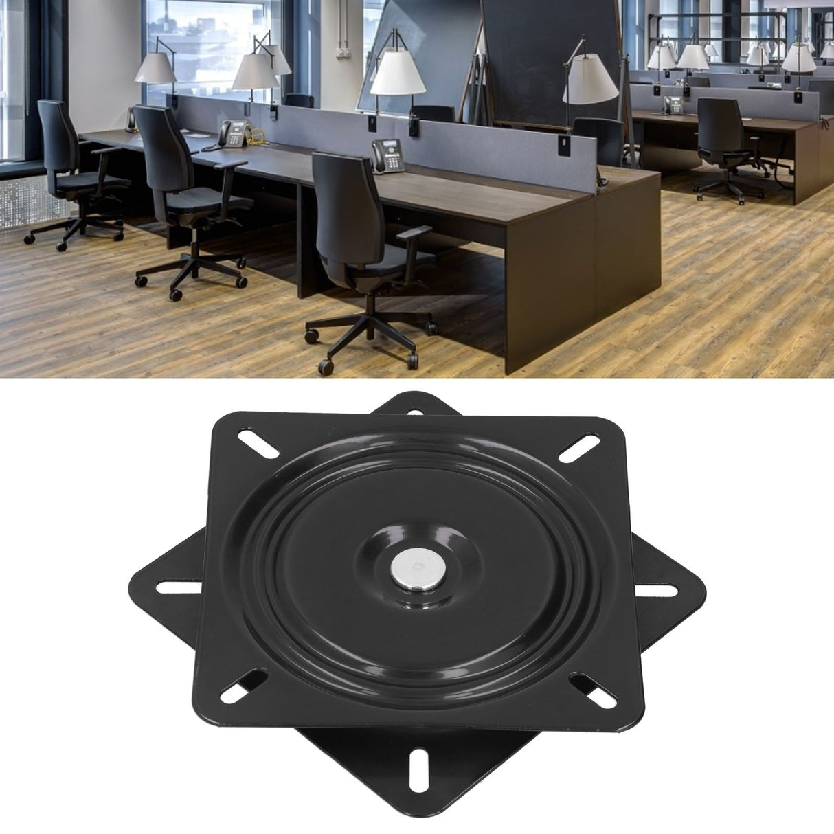 Seat Swivel Turntable Bearing Full Bead Durable Multifunctional Stable Sturdy Square Swivel Plate for Bar Car
