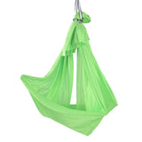 Aerial Yoga Hammock 1 X 2.8m Safe Breathable Relieve Pain Children's Elastic Hammock for Yoga Children UseGreen - Front View