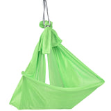 Aerial Yoga Hammock 1 X 2.8m Safe Breathable Relieve Pain Children's Elastic Hammock for Yoga Children UseGreen - Side View