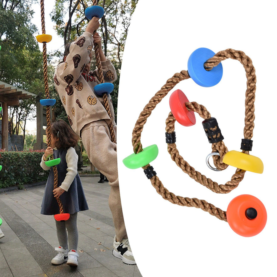194cm Disc Swing Rope Plastic Multicolor Platforms for Children Balconies Courtyards Outdoor