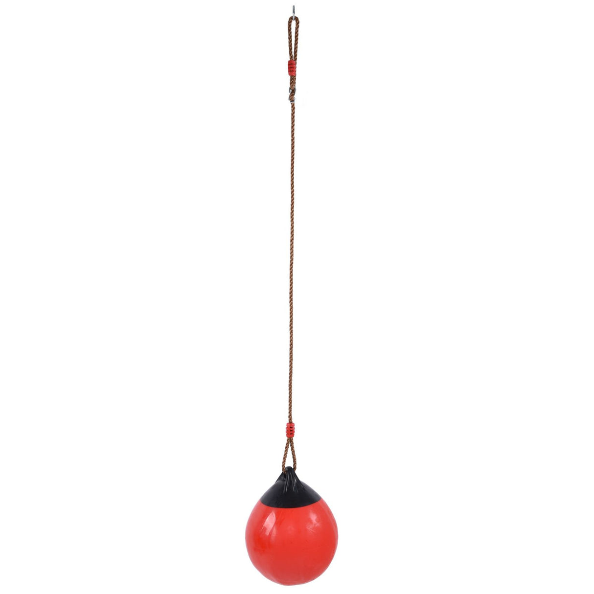 Inflatable Ball Swing Seat 29cm/11.4in Red Small with Hanging Rope Chain for Indoor Outdoor Garden