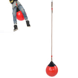 Inflatable Ball Swing Seat 29cm/11.4in Red Small with Hanging Rope Chain for Indoor Outdoor Garden - Extra Image