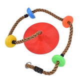 Disc Swing Seat Climbing Rope Colorful High Strength for Kids Children Indoors Outdoors - Side View