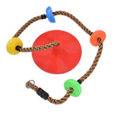 Disc Swing Seat Climbing Rope Colorful High Strength for Kids Children Indoors Outdoors - 45-Degree Angle