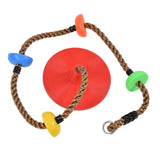 Disc Swing Seat Climbing Rope Colorful High Strength for Kids Children Indoors Outdoors - Rear View