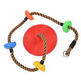 Disc Swing Seat Climbing Rope Colorful High Strength for Kids Children Indoors Outdoors