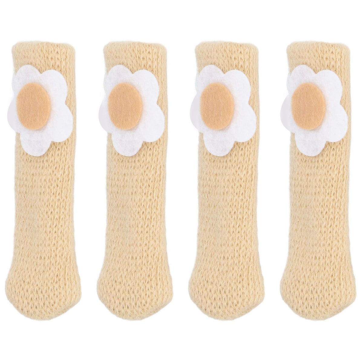 25Pcs Furniture Leg Cover Foot Cover Mat Floor Protector Double Layer Knitted Set Kit