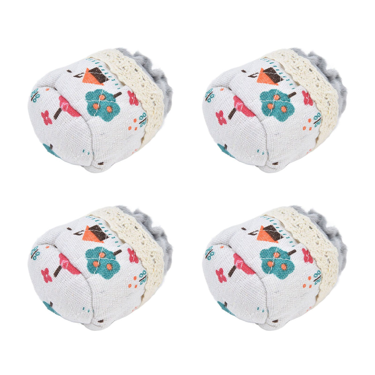 20pcs Chair Cover Flannel Material Double Thickness Elastic Reducing Noise 8cm/3.1in Foot Protectors for Home