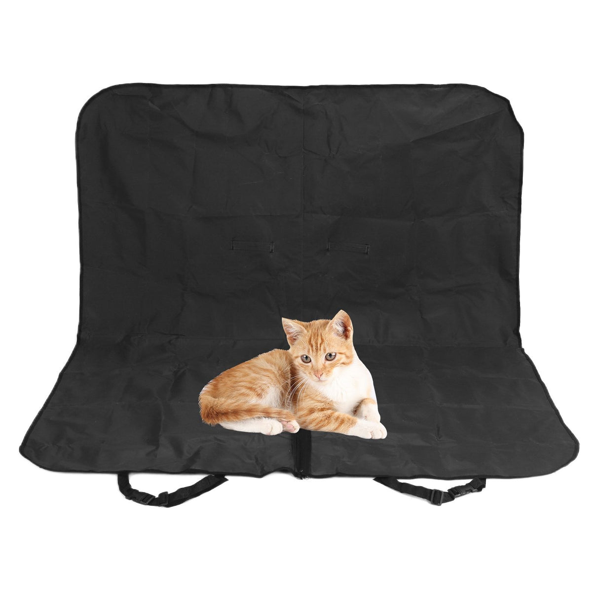 Dog Car Seats Cover Oxford Cloth Buckle Design Adjustable Strap PVC Waterproof Removable Dog Seats Pad for CarsBlack