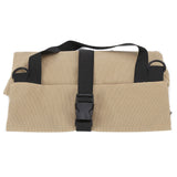 Tool Storage Bag Canvas Foldable Zipper Design Lightweight and Durable High Capacity Tool Roll Up Bag with StrapsKhaki