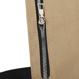 Tool Storage Bag Canvas Foldable Zipper Design Lightweight and Durable High Capacity Tool Roll Up Bag with StrapsKhaki - Extra Image