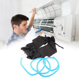 Wall Mounted Air Conditioning Cleaning Cover Bag with Drain Pipe for 1‑1.5P Air Conditioner Black