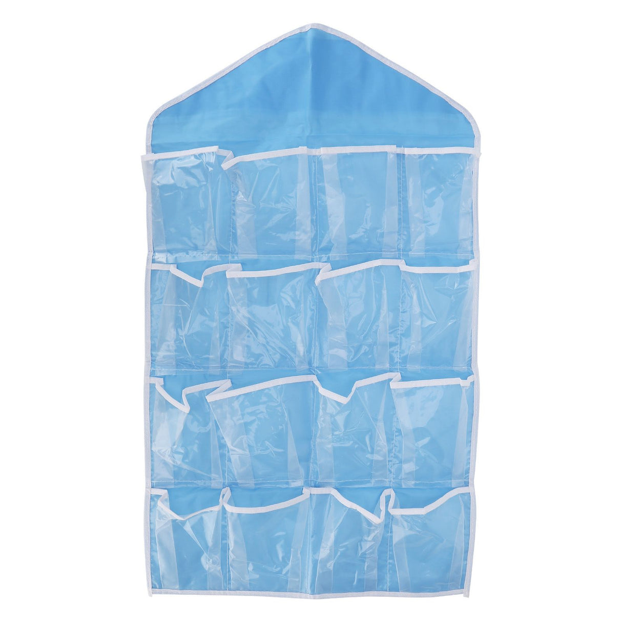 Wall Closet Hanging Organizers Over The Door Storage Bag Polyester Hanging Shelves Pocket for Bedroom Living RoomBlue