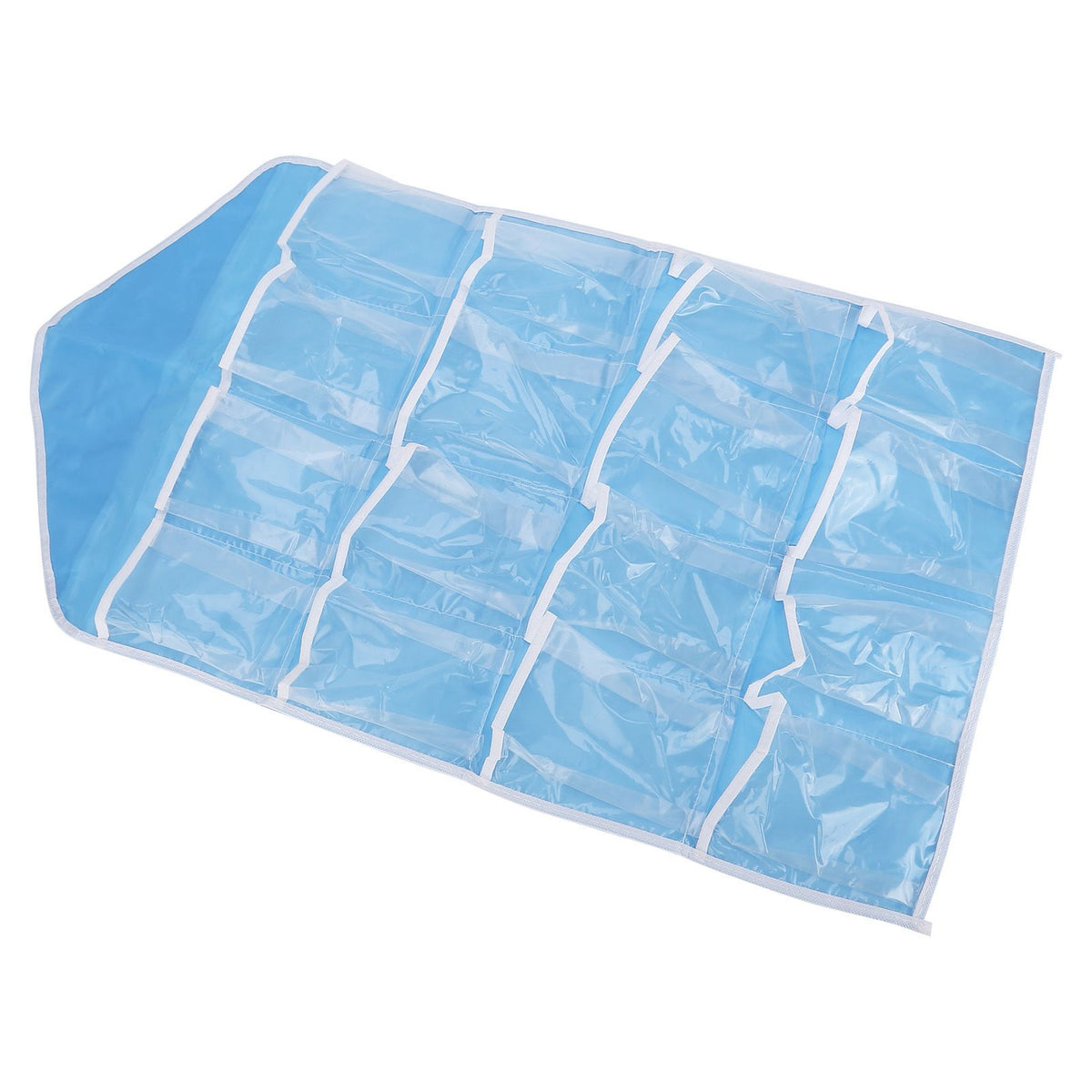 Wall Closet Hanging Organizers Over The Door Storage Bag Polyester Hanging Shelves Pocket for Bedroom Living RoomBlue