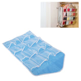 Wall Closet Hanging Organizers Over The Door Storage Bag Polyester Hanging Shelves Pocket for Bedroom Living RoomBlue - Extra Image