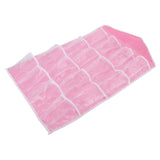 Wall Closet Hanging Organizers Over The Door Storage Bag Polyester Hanging Shelves Pocket for Bedroom Living RoomPink