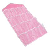 Wall Closet Hanging Organizers Over The Door Storage Bag Polyester Hanging Shelves Pocket for Bedroom Living RoomPink - Extra Image
