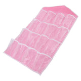 Wall Closet Hanging Organizers Over The Door Storage Bag Polyester Hanging Shelves Pocket for Bedroom Living RoomPink