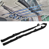 Vehicle‑Mounted Fishing Rod Holder Carrier 5 Hole Pole Rack Belt Strap Fishing Tackle AccessoriesBlack 5 Hole 140‑200cm