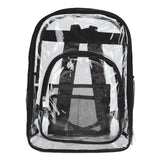 Transparent Backpack Waterproof PVC Storage Bag Student School Bag for Outdoor Travel - Front View