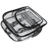 Transparent Backpack Waterproof PVC Storage Bag Student School Bag for Outdoor Travel - Top-Down View