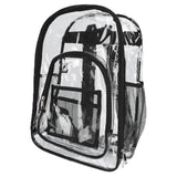 Transparent Backpack Waterproof PVC Storage Bag Student School Bag for Outdoor Travel - Rear View