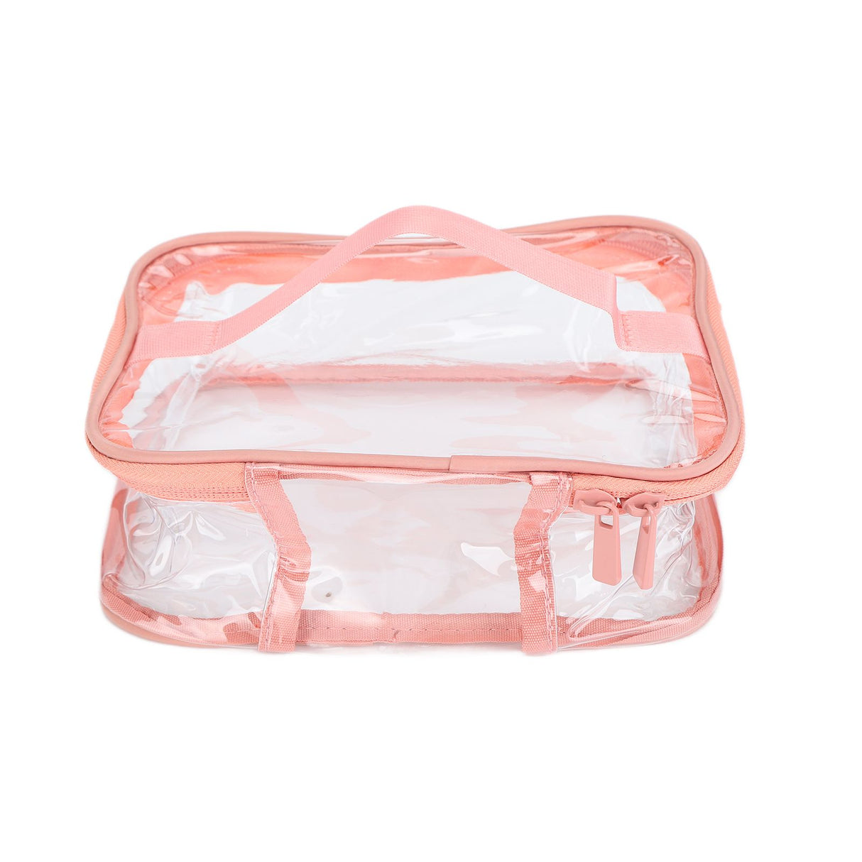 Clear Toiletry Bag Travel Cosmetic Makeup Bag PVC Storage Bag Portable Transparent Pouch for Traveling Vacation Bathroom