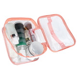 Clear Toiletry Bag Travel Cosmetic Makeup Bag PVC Storage Bag Portable Transparent Pouch for Traveling Vacation Bathroom - Extra Image