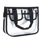 Clear Toiletry Bag EVA Portable Transparent Cosmetic Makeup Bag for Traveling Vacation - Front View