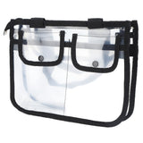 Clear Toiletry Bag EVA Portable Transparent Cosmetic Makeup Bag for Traveling Vacation - Top-Down View