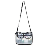 Clear Toiletry Bag EVA Portable Transparent Cosmetic Makeup Bag for Traveling Vacation - Close-Up Angle
