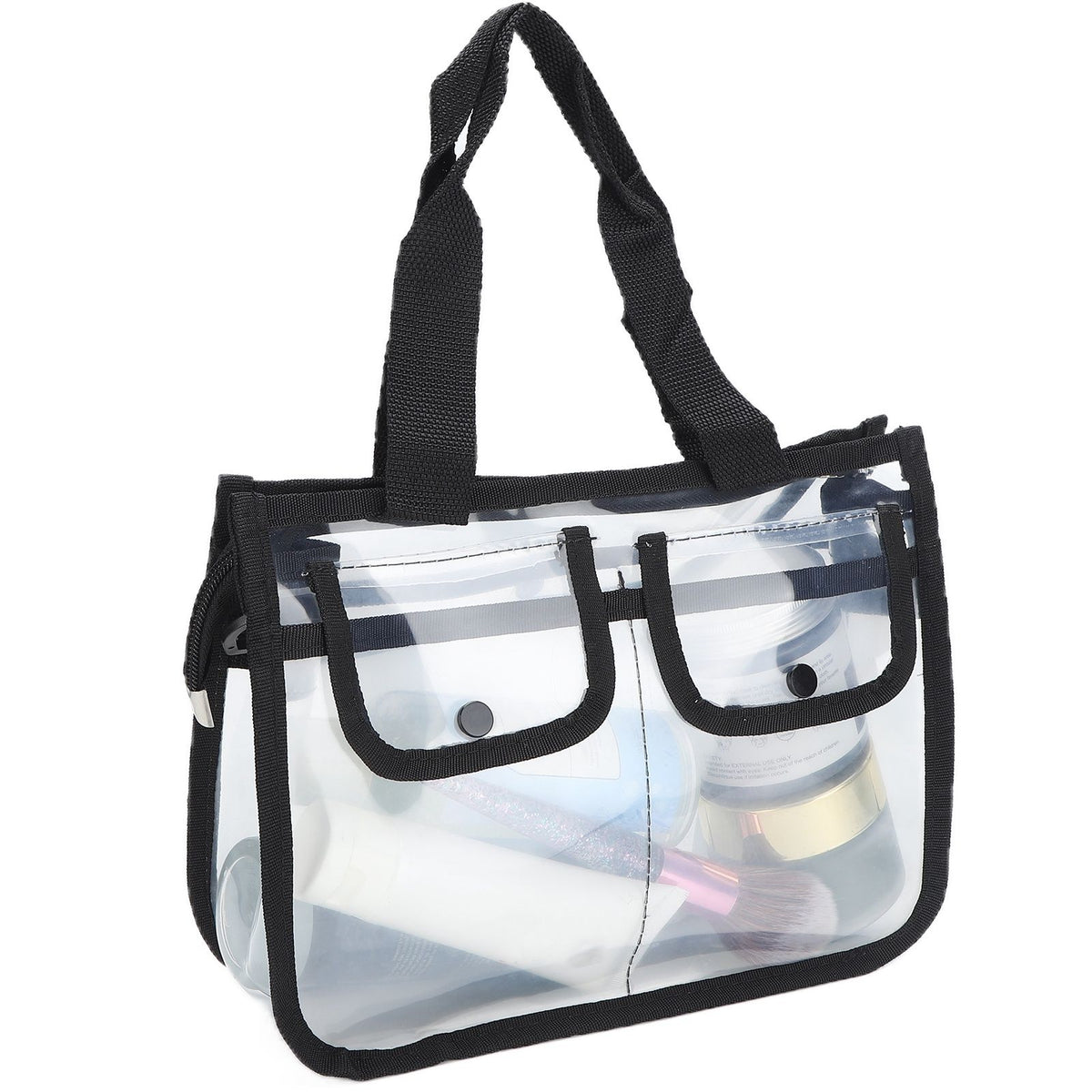 Clear Toiletry Bag EVA Portable Transparent Cosmetic Makeup Bag for Traveling Vacation