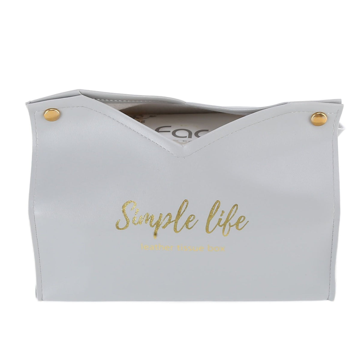 Tissue Bag Artificial Leather Vintage Kitchen Paper Towel Box Container for Office HomeGray