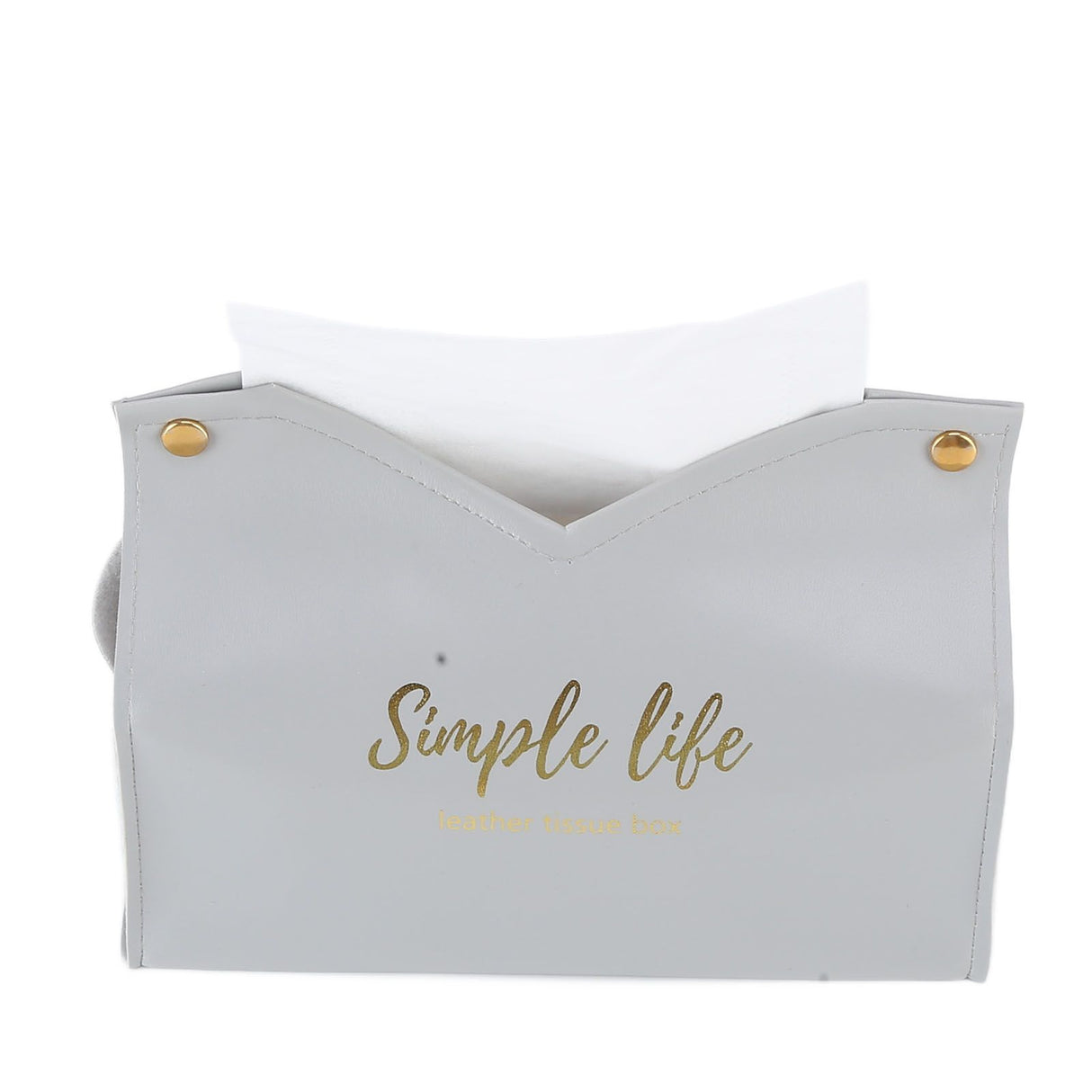 Tissue Bag Artificial Leather Vintage Kitchen Paper Towel Box Container for Office HomeGray