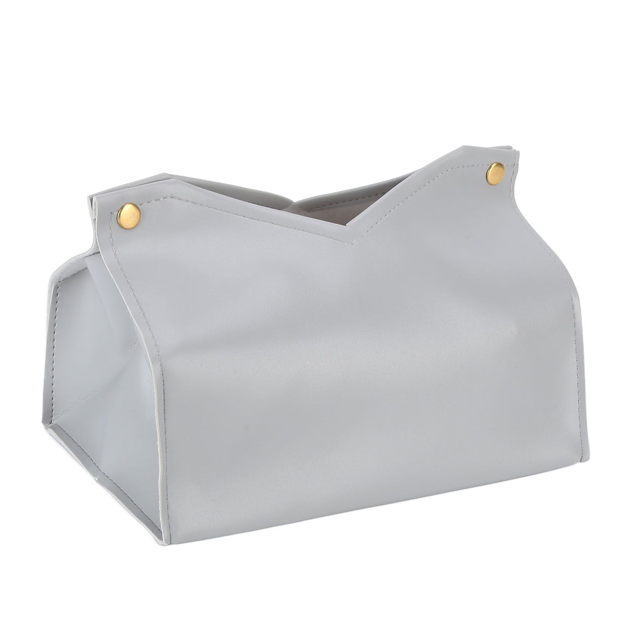Tissue Bag Artificial Leather Vintage Kitchen Paper Towel Box Container for Office HomeGray