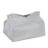 Tissue Bag Artificial Leather Vintage Kitchen Paper Towel Box Container for Office HomeGray - Low Angle