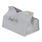 Tissue Bag Artificial Leather Vintage Kitchen Paper Towel Box Container for Office HomeGray