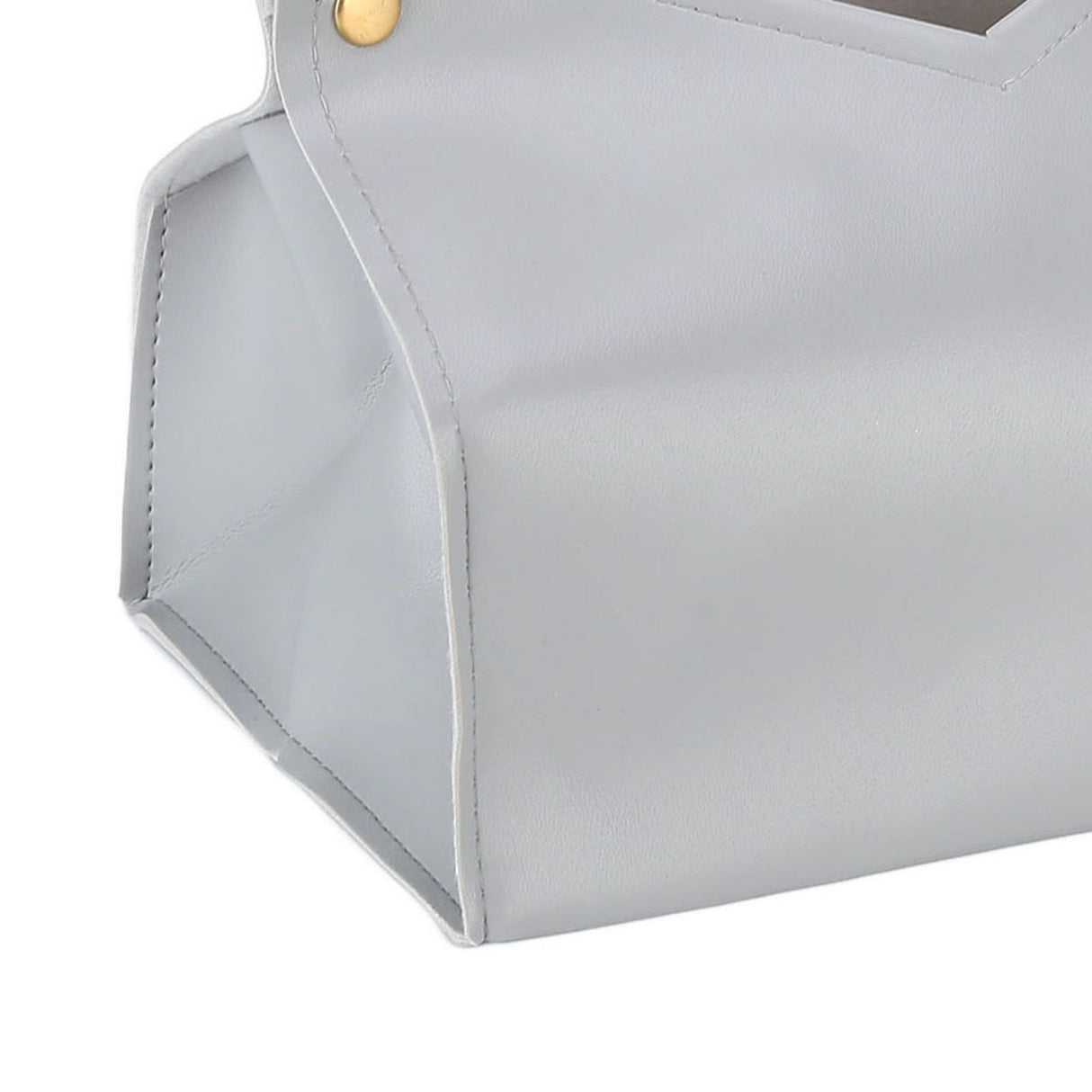 Tissue Bag Artificial Leather Vintage Kitchen Paper Towel Box Container for Office HomeGray