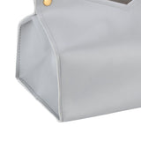 Tissue Bag Artificial Leather Vintage Kitchen Paper Towel Box Container for Office HomeGray - Extra Image