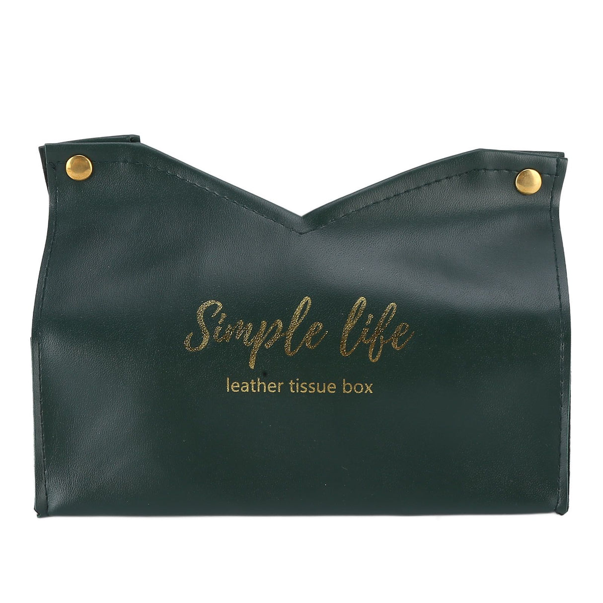 Tissue Bag Artificial Leather Vintage Kitchen Paper Towel Box Container for Office HomeGreen