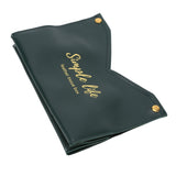 Tissue Bag Artificial Leather Vintage Kitchen Paper Towel Box Container for Office HomeGreen - Close-Up Angle