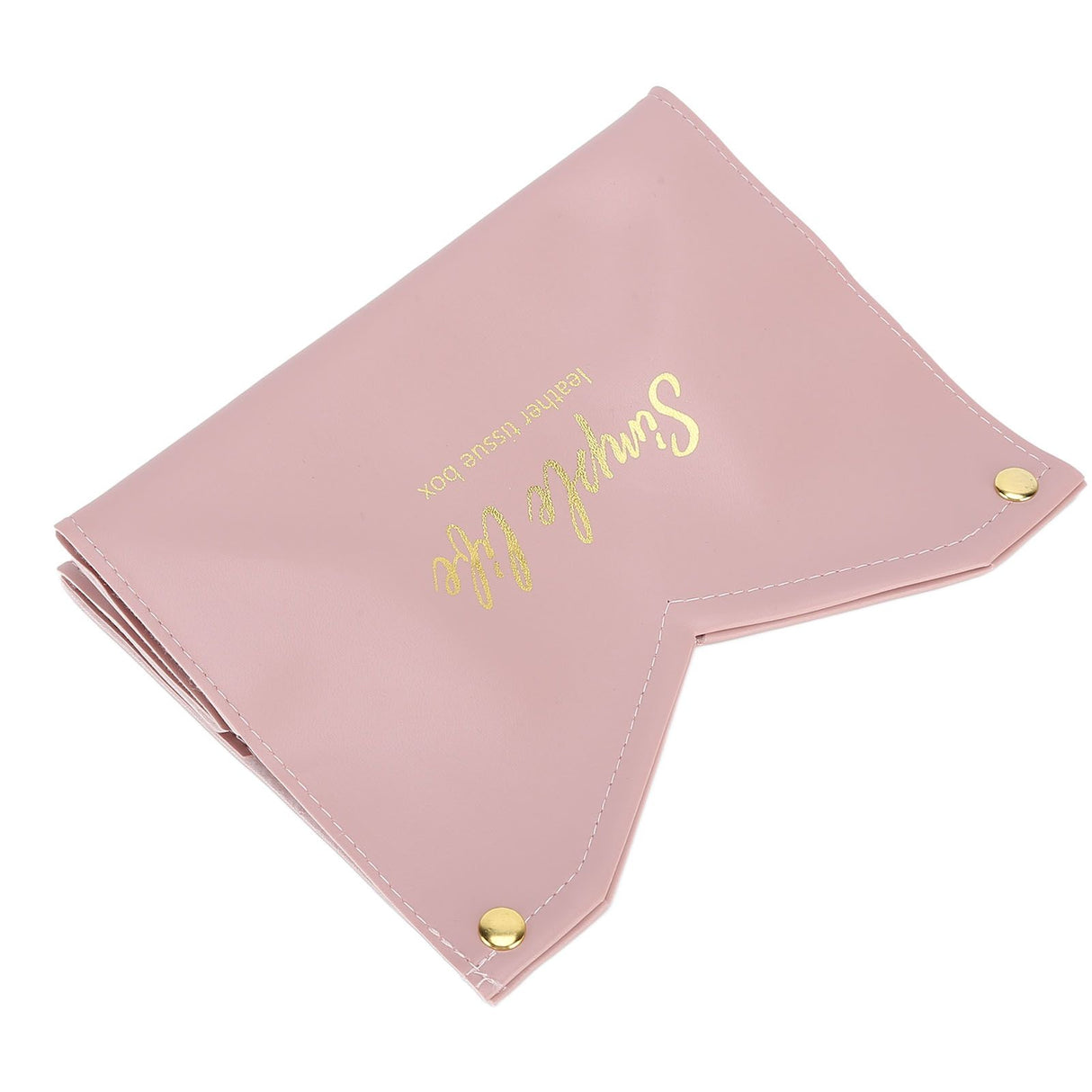 Tissue Bag Artificial Leather Vintage Kitchen Paper Towel Box Container for Office HomePink
