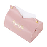 Tissue Bag Artificial Leather Vintage Kitchen Paper Towel Box Container for Office HomePink - Extra Image