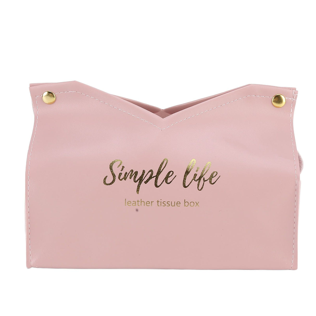 Tissue Bag Artificial Leather Vintage Kitchen Paper Towel Box Container for Office HomePink