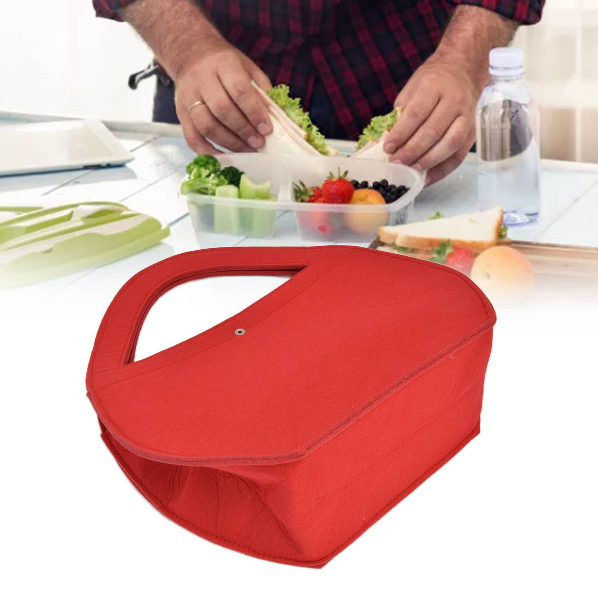 Felt Portable Storage Bag Non‑Woven Waterproof Scratch‑Resistant Anti‑Static Thermal Insulation Lunch Bag Ladies Clutch
