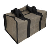 Log Carry Bag Waterproof Dual Use Portable Wet Wax Canvas Firewood Carrier Tote Bag for Logging - Close-Up Angle