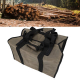 Log Carry Bag Waterproof Dual Use Portable Wet Wax Canvas Firewood Carrier Tote Bag for Logging - Extra Image