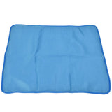 Pet Cooling Mat Breathable Soft Summer Dog Cat Sleeping Pad for Kennel Sofa Bed FloorBlue XL - Side View