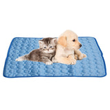 Pet Cooling Mat Breathable Soft Summer Dog Cat Sleeping Pad for Kennel Sofa Bed FloorBlue XL