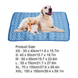 Pet Cooling Mat Breathable Soft Summer Dog Cat Sleeping Pad for Kennel Sofa Bed FloorBlue XL